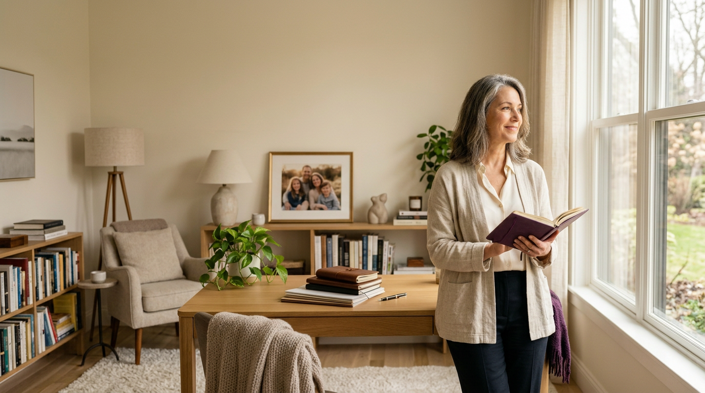 in midlife reflecting on their identity beyond the roles they have carried
